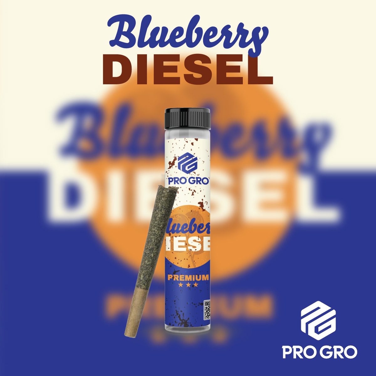 pro gro genetics blueberry diesel cannabis strain pre roll