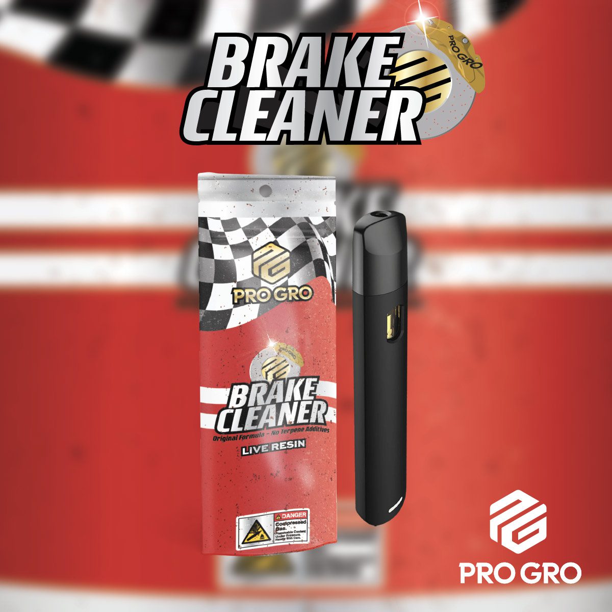 pro gro genetics brake cleaner weed strain live resin vape