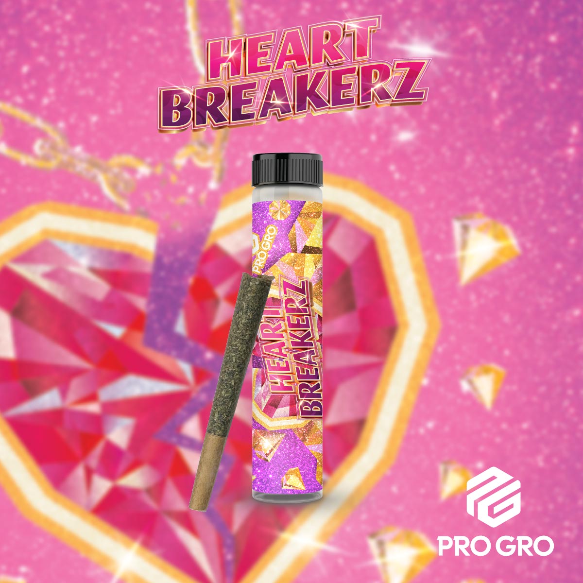 pro gro genetics heartbreakerz weed strain preroll