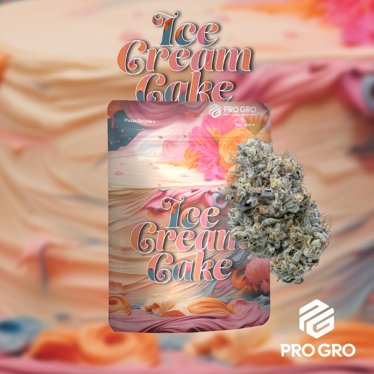pro gro genetics ice cream cake cannabis strain eighth