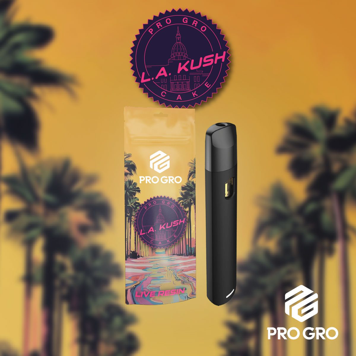 pro gro genetics la kush cake weed strain live resin vape