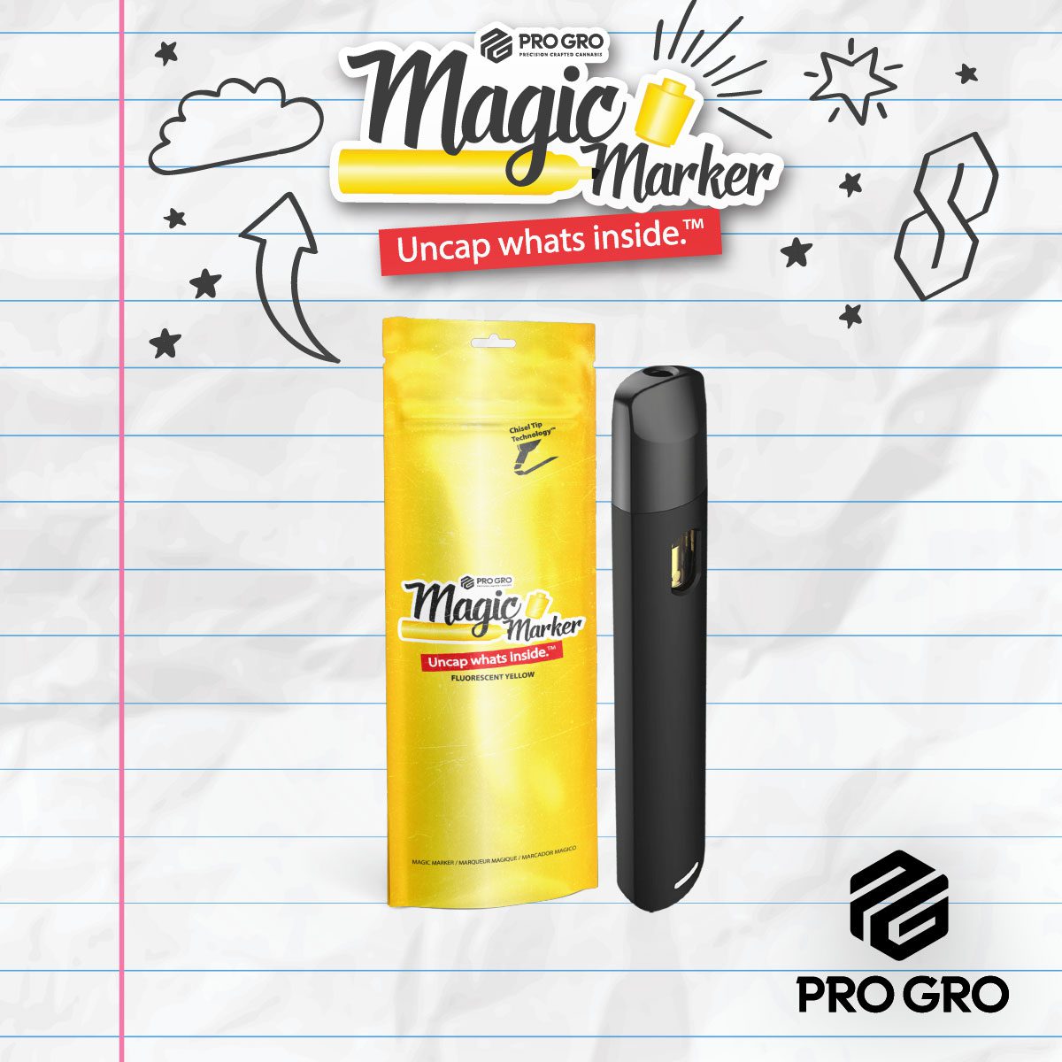 pro gro genetics magic marker weed strain live resin vape