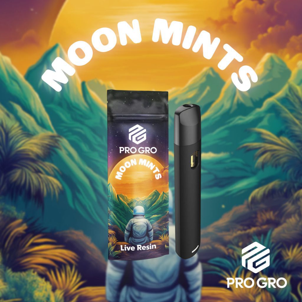 pro gro genetics moon mints marijuana strain live resin vape