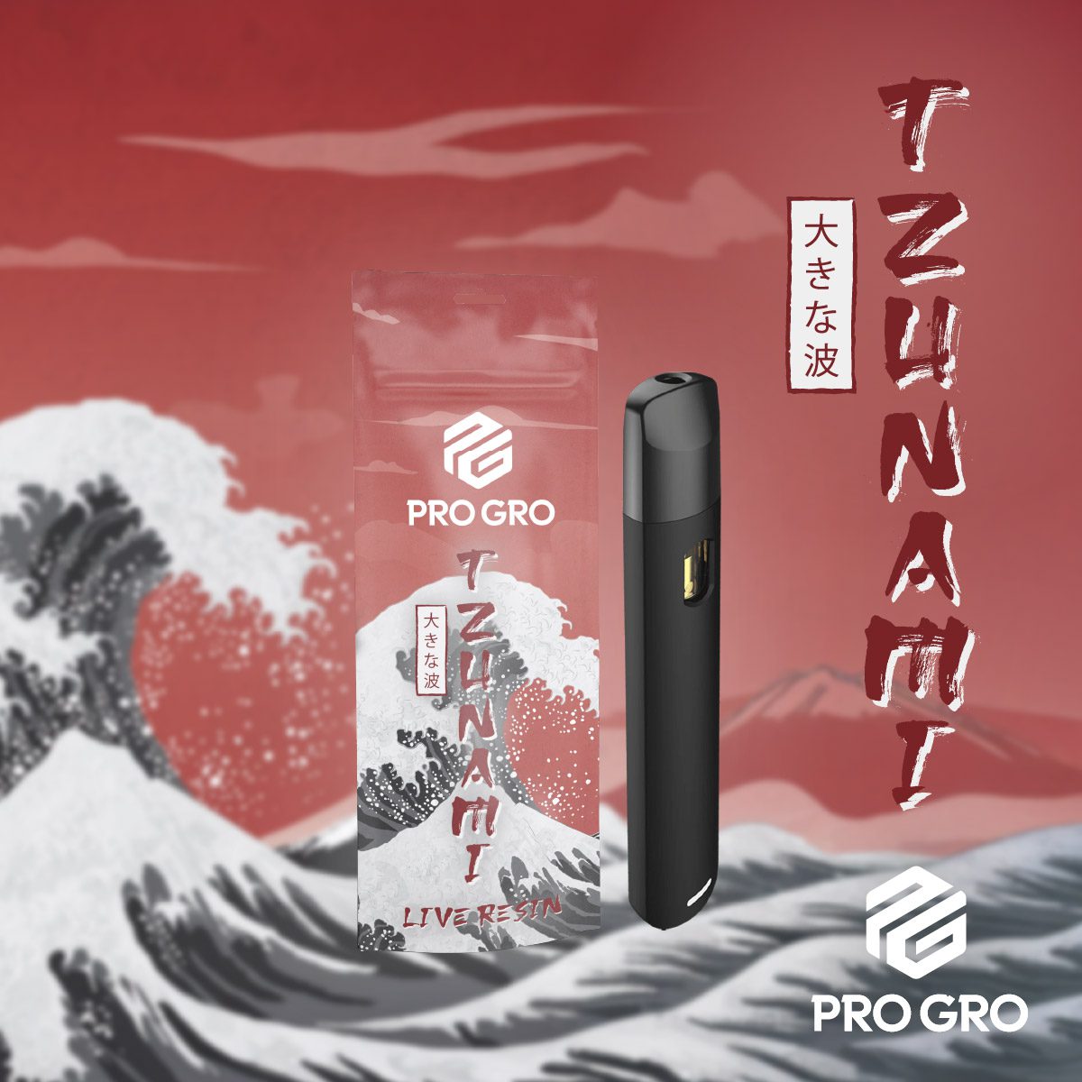 pro gro genetics tzunami weed strain live resin vape